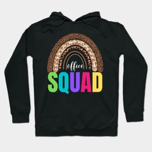 Office Squad Rainbow Leopard School Secretary Administrative Hoodie